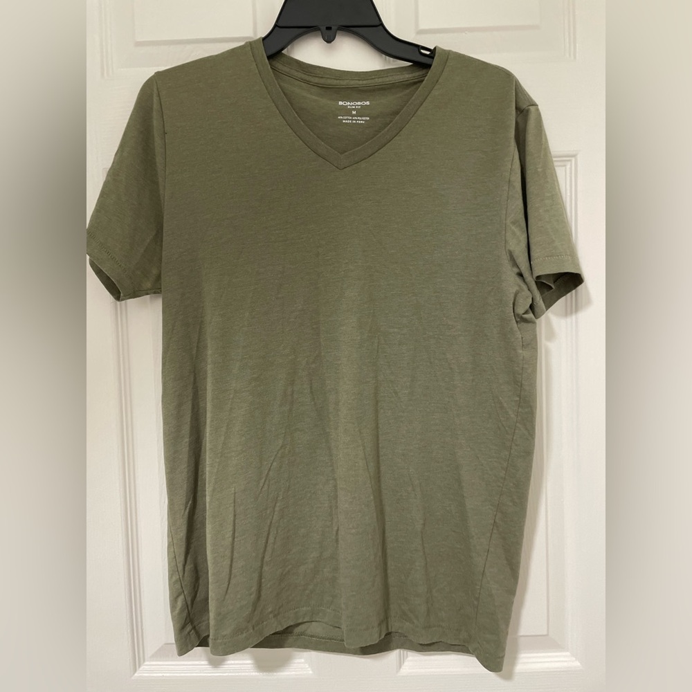 Bonobos Men's Olive V-Neck T-Shirt